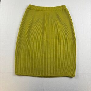 Jeanne Pierre Green Ribbed Knit Skirt Women’s S